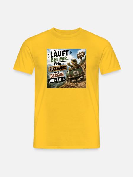 Läuft Mir Rückwärts Bergab - Männer T-Shirt - Gelb