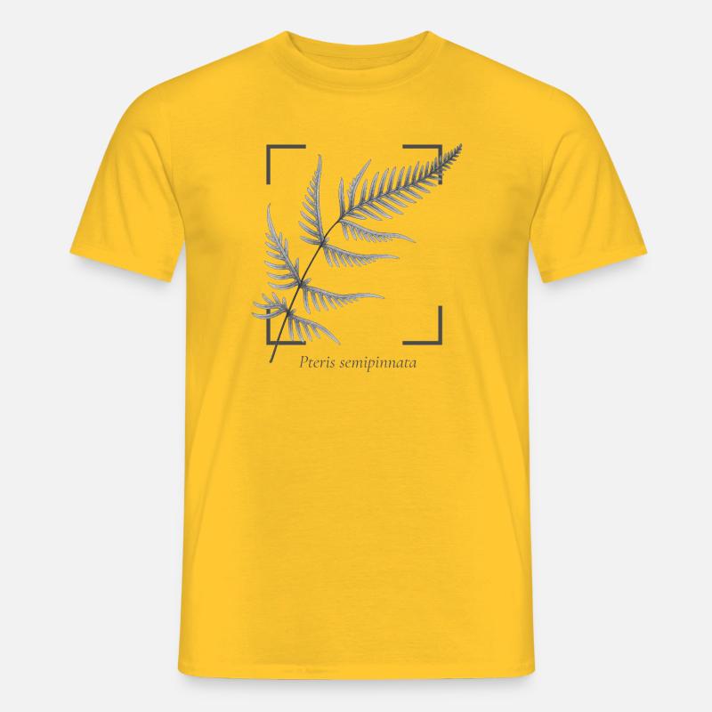 Fern leaf (Pteris semipinnata) - Men’s T-shirt - yellow