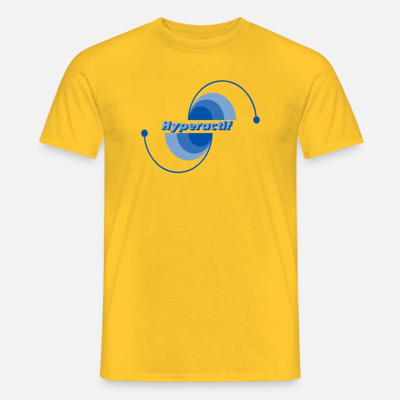 Hyperactif  - T-shirt homme - jaune