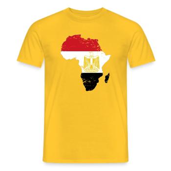 Ägypten_Flagge_Afrika_used - Männer T-Shirt - Gelb - Vorne - AI Model Male 178 dark (178cm)