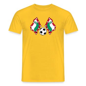 Drapeaux de football Meppel – Fierté du football - T-shirt homme - jaune - Devant - AI Model Male 178 dark (178cm)