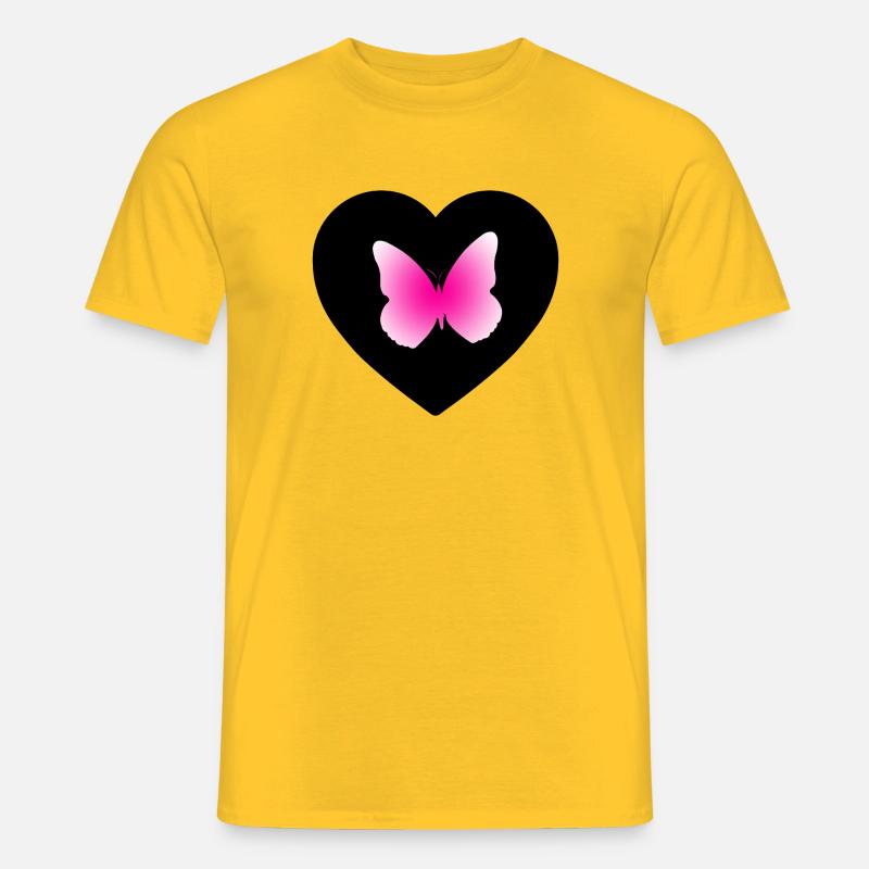 Schmetterling - Männer T-Shirt - Gelb