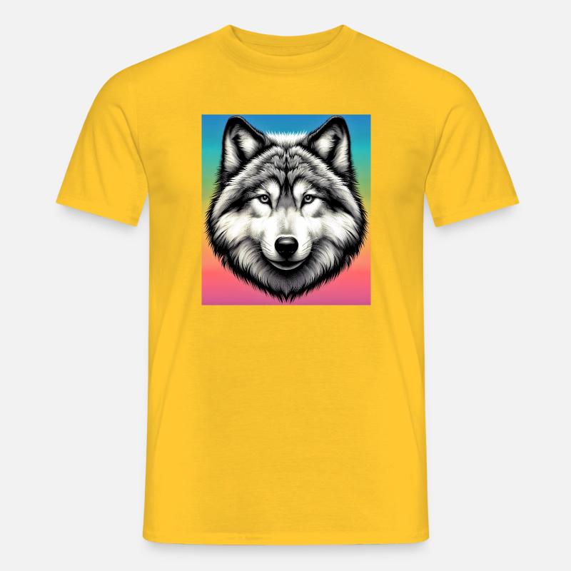Wolf - Men's T-shirt - yellow