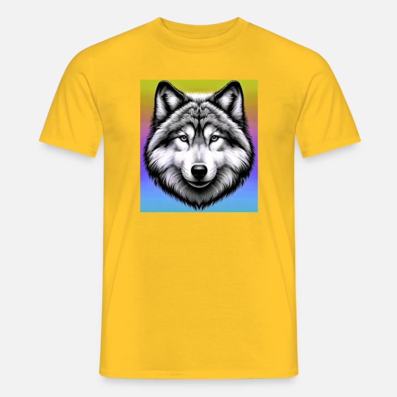 Wolf - Men’s T-shirt - yellow