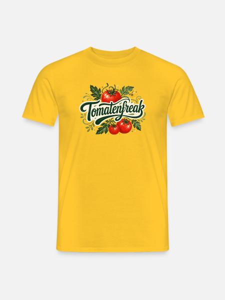 Tomatenfreak - Männer T-Shirt - Gelb