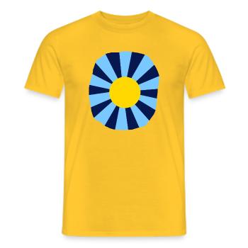 Psychedelische Blume - Männer T-Shirt - Gelb - Vorne - AI Model Male 178 dark (178cm)