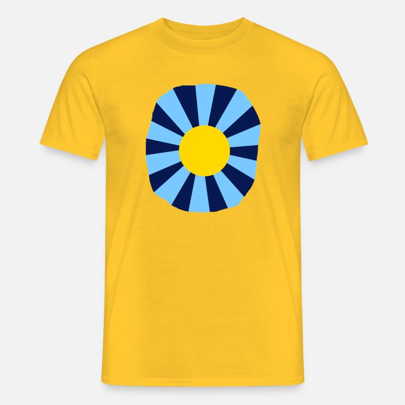 Psychedelische Blume - Männer T-Shirt - Gelb