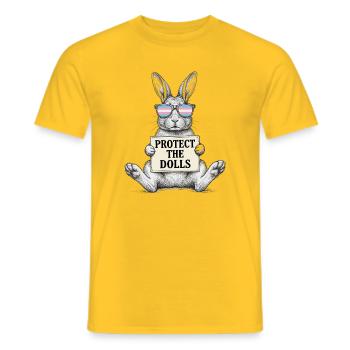 LGBTQ Pride Month - Protect Trans Kids - Men's T-Shirt - yellow - Front - AI Model Male 178 dark (178cm)