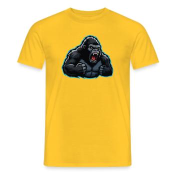 Esports Gorilla Style - Men's T-Shirt - yellow - Front - AI Model Male 178 dark (178cm)