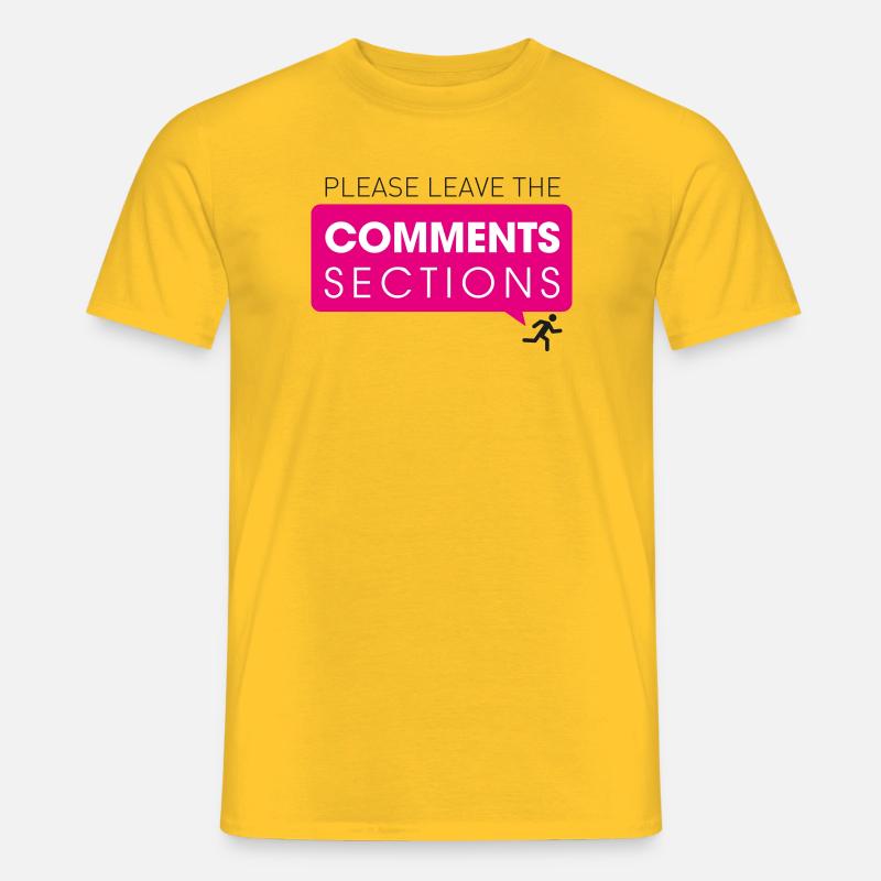 Please Leave The Comments Section - Men's T-shirt - yellow