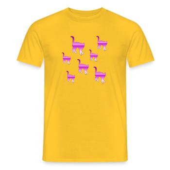 félin - T-shirt homme - jaune - Devant - AI Model Male 178 dark (178cm)