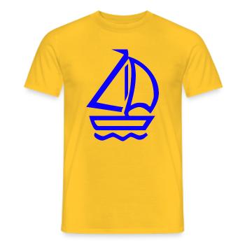 Voile - T-shirt homme - jaune - Devant - AI Model Male 178 dark (178cm)
