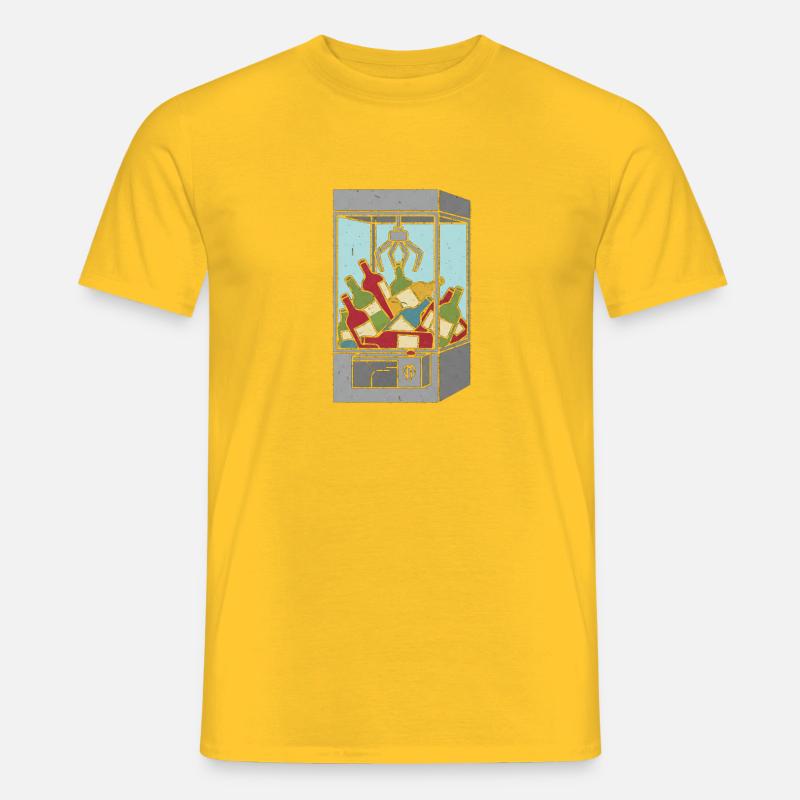 Vending machine style bottle crane - Men's T-shirt - yellow