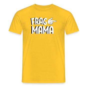 Ask Mom – Funny Family Saying Design - Men's T-Shirt - yellow - Front - AI Model Male 178 dark (178cm)