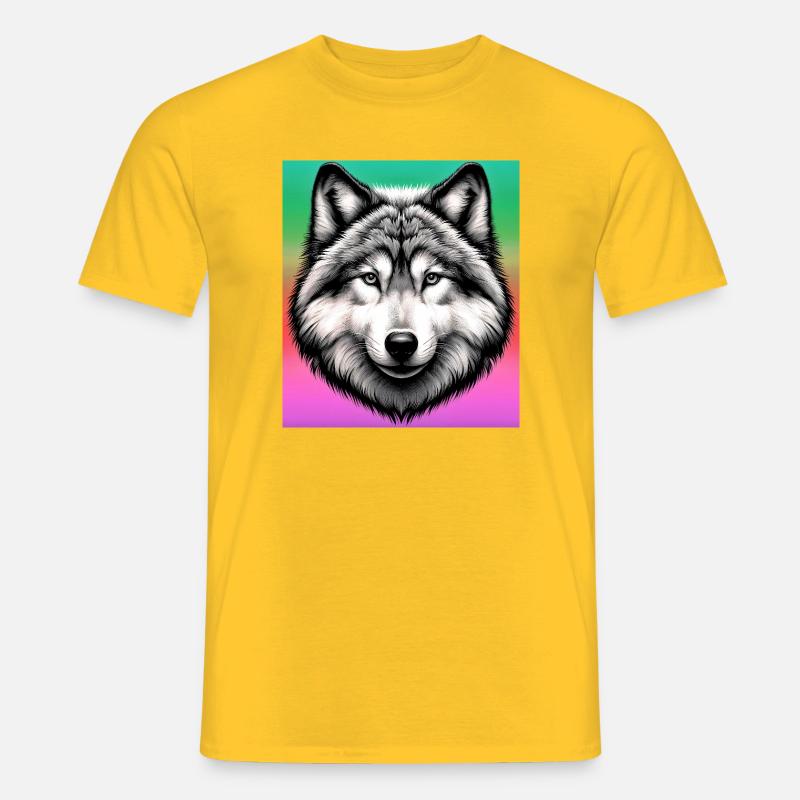 Wolf - Men's T-Shirt - yellow