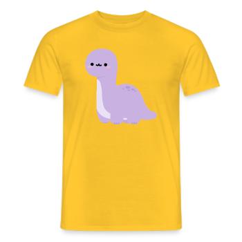 Brachiosaurus Lulu - T-shirt homme - jaune - Devant - AI Model Male 178 dark (178cm)