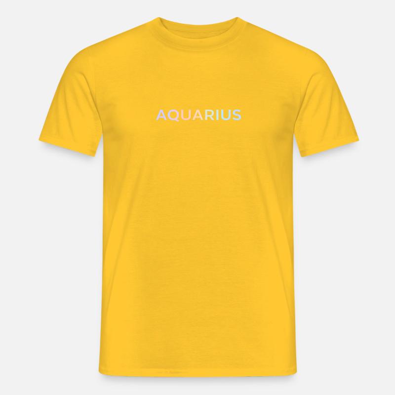 Pastel Aquarius Gradient Typography - Men's T-Shirt - yellow