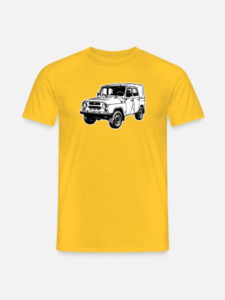 UAZ Geländefahrzeug (2-farbig) - Männer T-Shirt - Gelb