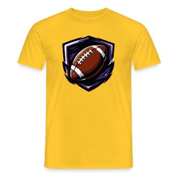 American Football Wappen - Männer T-Shirt - Gelb - Vorne - AI Model Male 178 dark (178cm)