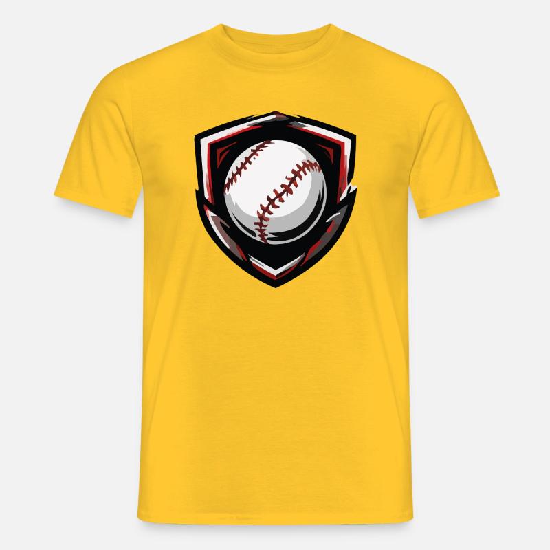 Baseball Shield Ball - Männer T-Shirt - Gelb