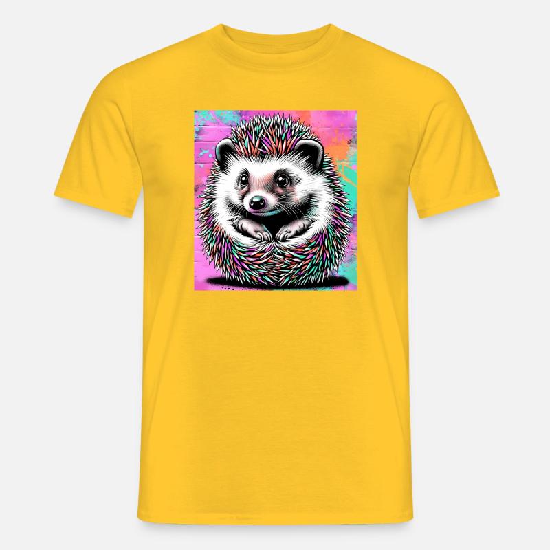 Igel - Männer T-Shirt - Gelb