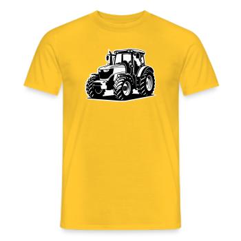 Tracteur / Tracteur / Tracteur (2 couleurs) - T-shirt homme - jaune - Devant - AI Model Male 178 dark (178cm)