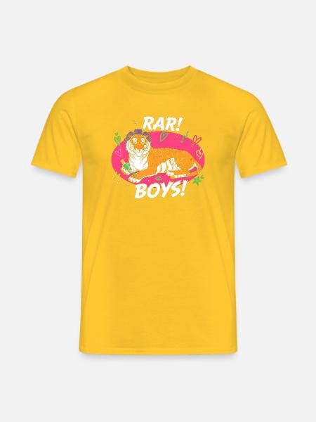 Tiger Lounge RAR BOYS! - Männer T-Shirt - Gelb