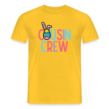 Cousin Crew Easter Bunny Design - Men's T-Shirt - yellow - Front - AI Model Male 178 dark (178cm)