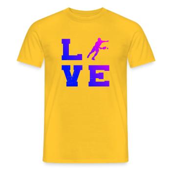 Pickleball Community Fans lieben Pickleballspieler - Männer T-Shirt - Gelb - Vorne - AI Model Male 178 dark (178cm)