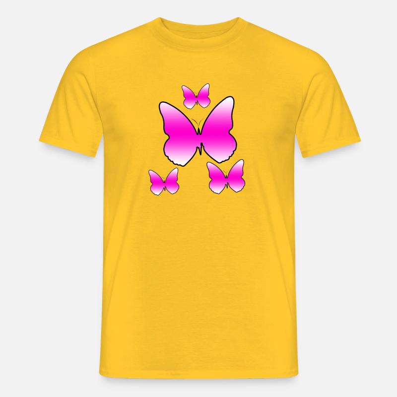 Schmetterlinge - Männer T-Shirt - Gelb