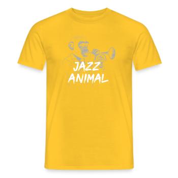 Jazz Animal Monkey Trompete - Männer T-Shirt - Gelb - Vorne - AI Model Male 178 dark (178cm)