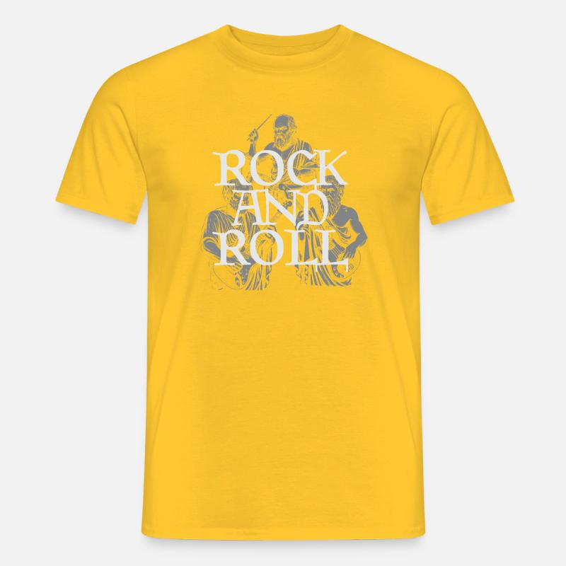 Classic Rock and Roll Philosopher Band - Men's T-Shirt - yellow