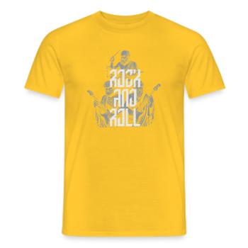 Classic Rock 'n' Roll antike Philosophenband T-S - Männer T-Shirt - Gelb - Vorne - AI Model Male 178 dark (178cm)