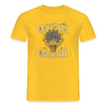 Olive Tree - Männer T-Shirt - Gelb - Vorne - AI Model Male 178 dark (178cm)