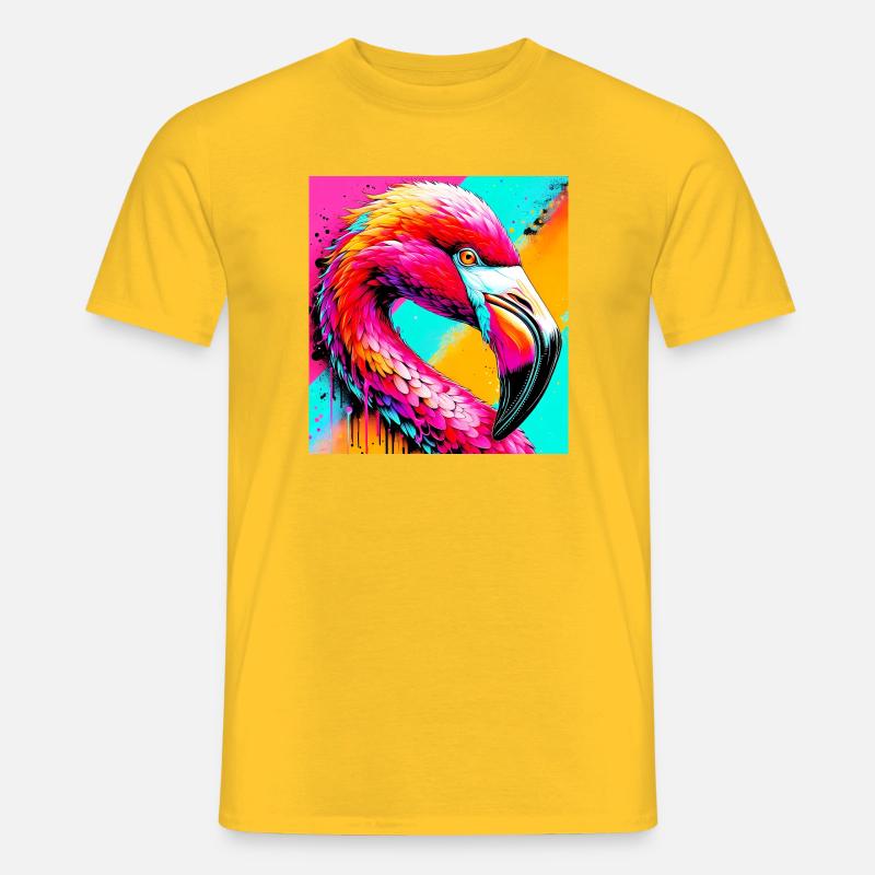 Flamingo - Männer T-Shirt - Gelb