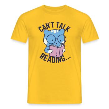 Kann nicht sprechen, lesen... - Männer T-Shirt - Gelb - Vorne - AI Model Male 178 dark (178cm)