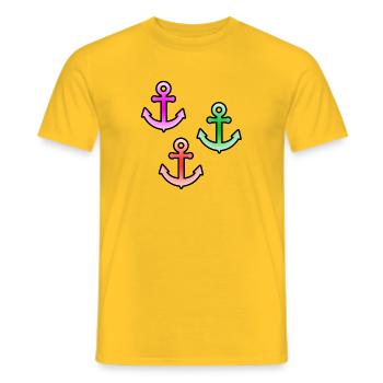 Sail - Men's T-Shirt - yellow - Front - AI Model Male 178 dark (178cm)