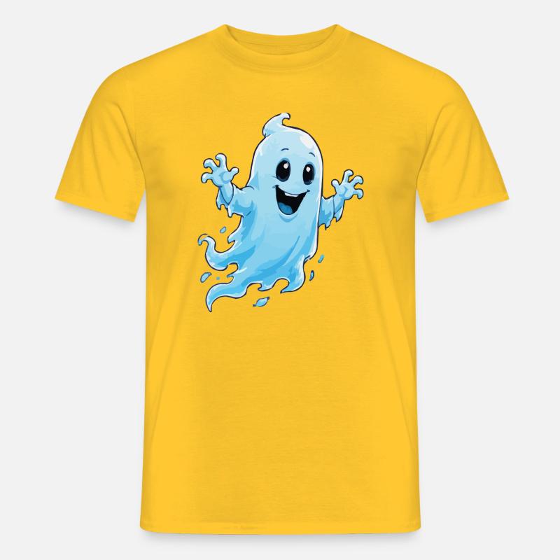 Fröhlicher Geist Cartoon - Männer T-Shirt - Gelb