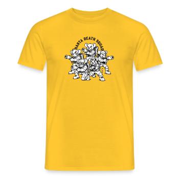 Hanta Death Squad Retro Cartoon Design - Männer T-Shirt - Gelb - Vorne - AI Model Male 178 dark (178cm)