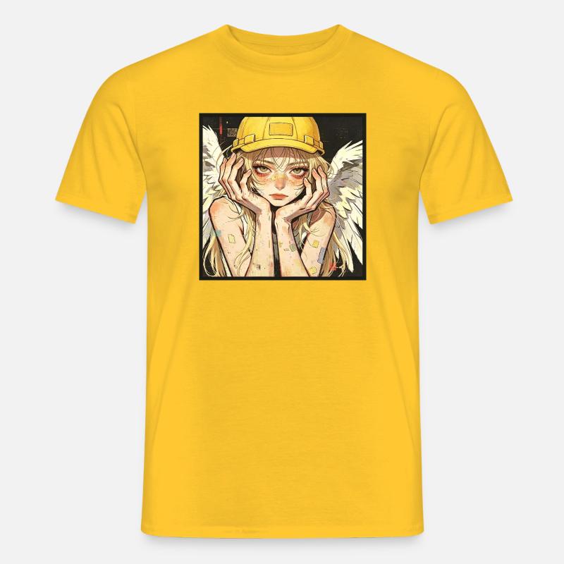 Geflügelter Arbeiter-Träumer - Männer T-Shirt - Gelb