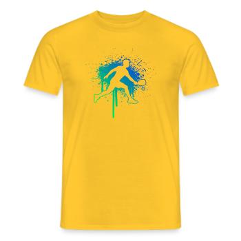 Pickleball Match Design für Pickleball Athlet Fans - Männer T-Shirt - Gelb - Vorne - AI Model Male 178 dark (178cm)