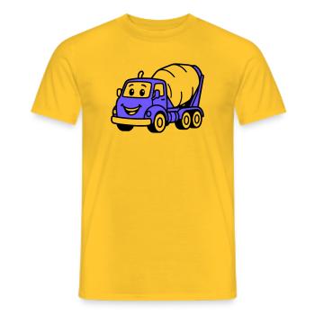 Construction Wagon Kids - Men's T-Shirt - yellow - Front - AI Model Male 178 dark (178cm)