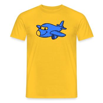 Airplane Kids - Männer T-Shirt - Gelb - Vorne - AI Model Male 178 dark (178cm)