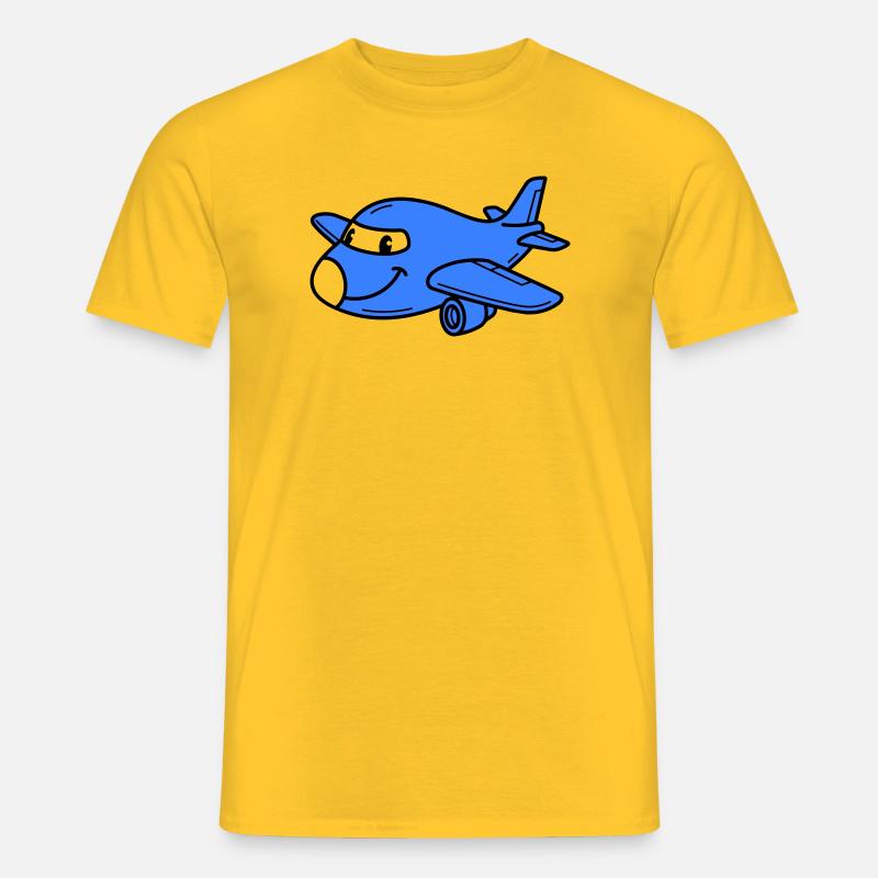 Airplane Kids - Männer T-Shirt - Gelb