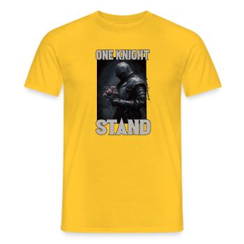 Bouhurt Mittelalterliches Ritterturnier Buhurt - Männer T-Shirt - Gelb - Vorne - AI Model Male 178 dark (178cm)