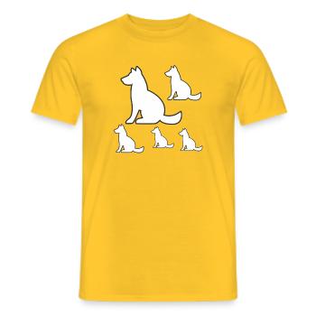 canine - Men's T-Shirt - yellow - Front - AI Model Male 178 dark (178cm)
