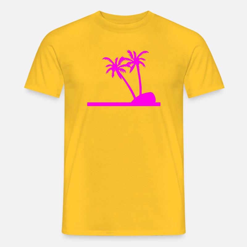 Palmen - Männer T-Shirt - Gelb