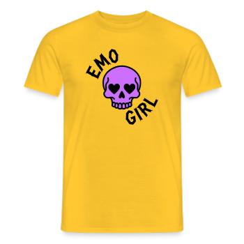 Emo Girl - Männer T-Shirt - Gelb - Vorne - AI Model Male 178 dark (178cm)