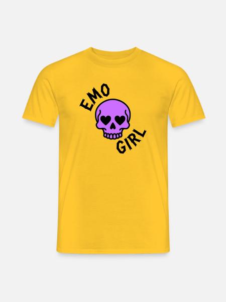 emo girl - Men's T-Shirt - yellow
