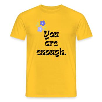 Vous êtes assez - T-shirt homme - jaune - Devant - AI Model Male 178 dark (178cm)